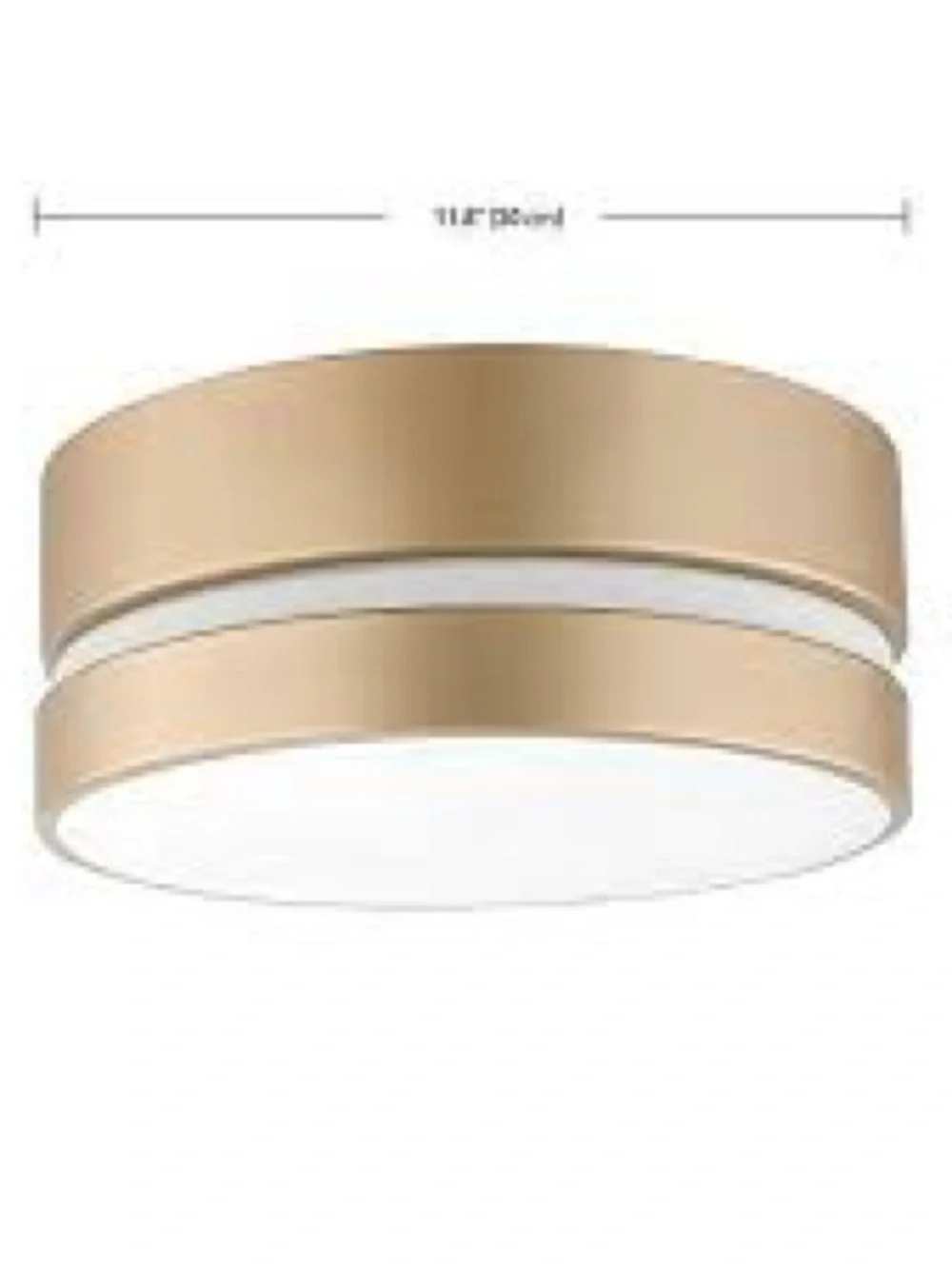 Modern Round Ceiling Light Fixture in Brushed Gold